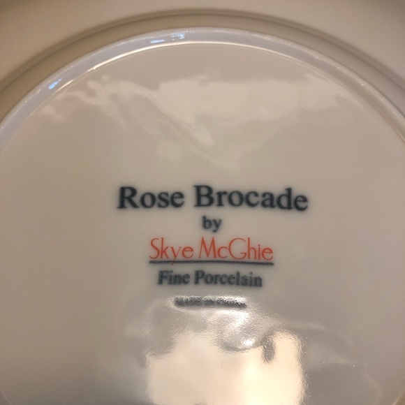 Rose Brocade fancy platter by Skye McGhie - Picture 4 of 4